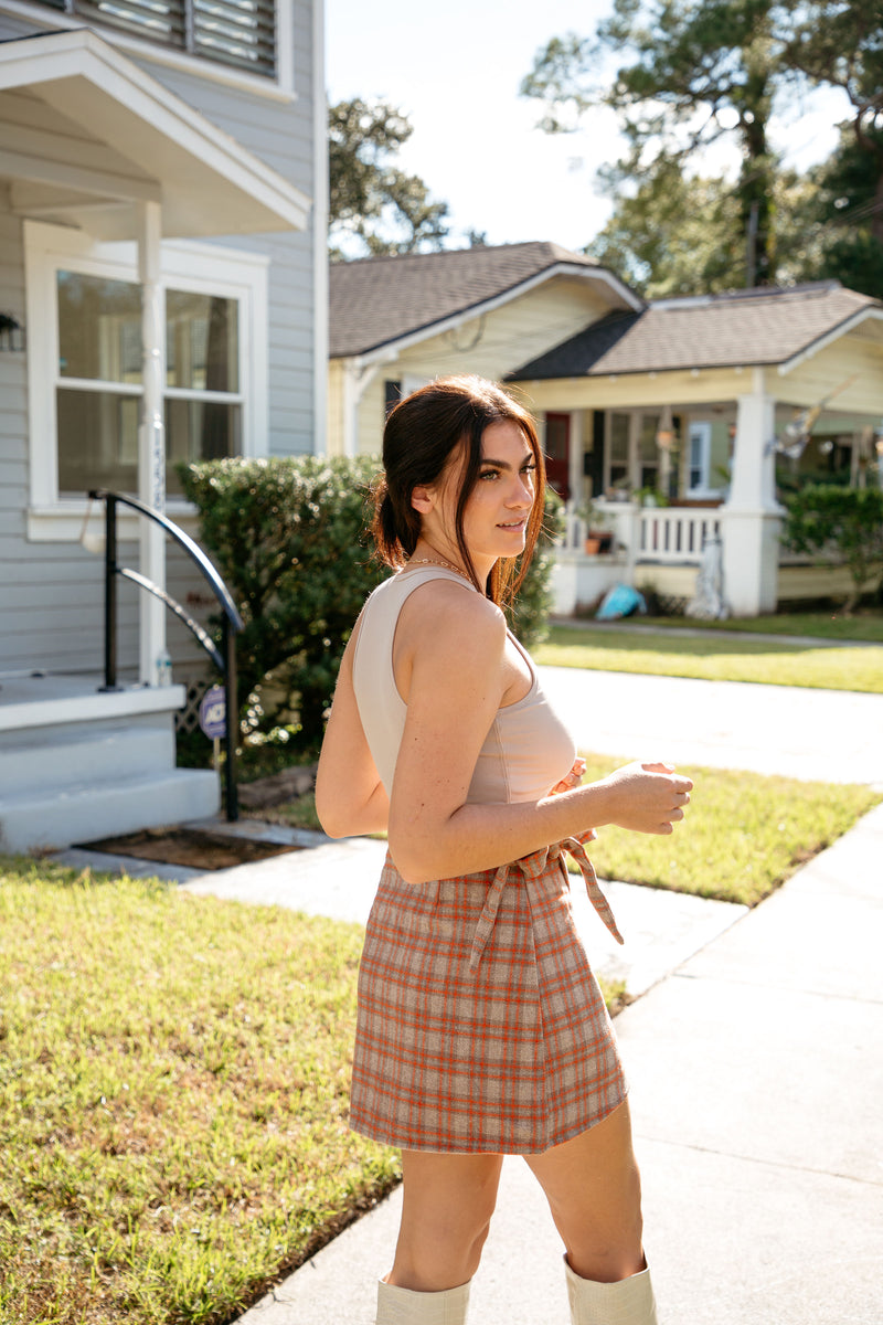 Days In Fall Plaid Mini Skirt final sale Parkside Harbor