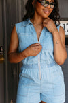 Paradise City Denim Romper