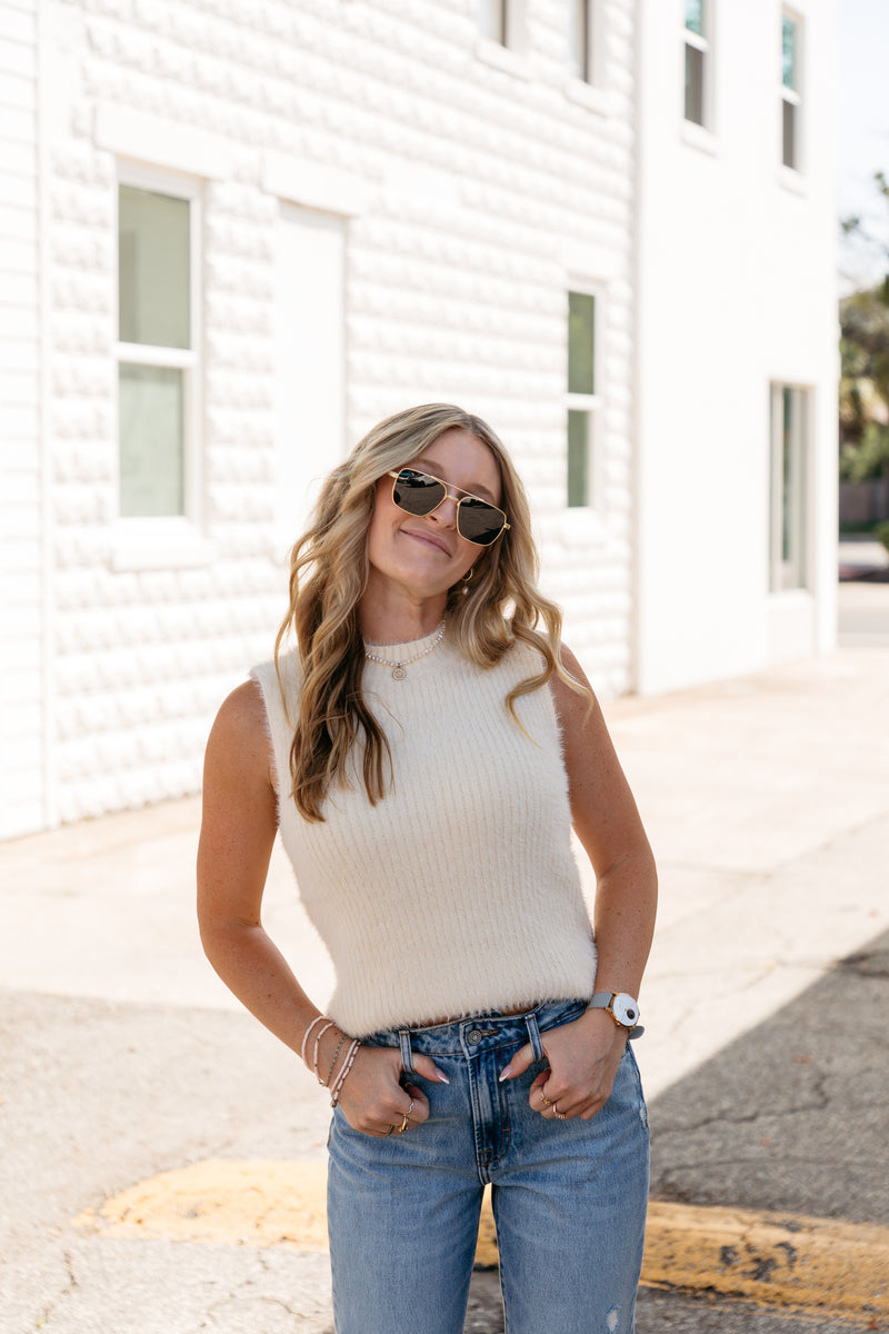 Tanna Fuzzy Sweater Tank