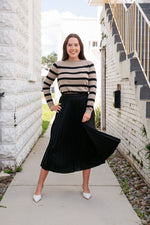 Madeline Pleated Midi Skirt